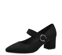 MARCO TOZZI Escarpins Pointus à lanières pour Femme avec Talon Bloc, Noir, 39 EU