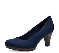 MARCO TOZZI Escarpins pour Femme avec Talon Entonnoir végétalien, Bleu Marine, 36 EU