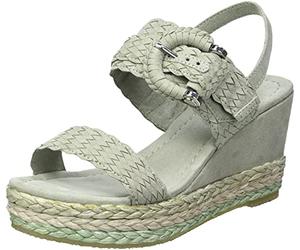 MARCO TOZZI Femme 2-2-28035-36 Sandale cale, Vert Mousse, 41 EU