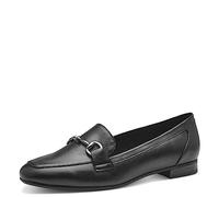 Marco Tozzi Mocassins pour Femme sans Talon en Cuir synthétique élégant, Noir, 39 EU