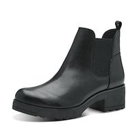 MARCO TOZZI Bottines Chelsea pour femme en cuir synthétique avec talon bloc, Noir, 40 EU