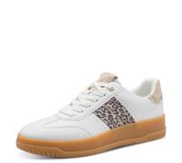 MARCO TOZZI Femme Baskets Douce Feel Me Semelle Douce Doublure Tendance, Blanc (White/Leo), 38 EU