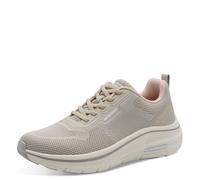 Marco Tozzi Femme Baskets léger Semelle Amovible optimale répartition du Poids élastique Laçage Sportif, Beige (Sand Comb), 38 EU