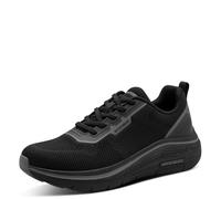MARCO TOZZI Femme Baskets léger semelle amovible optimale répartition du poids élastique Laçage Sportif, noir (BLACK), 42 EU