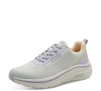 MARCO TOZZI Femme Baskets léger semelle amovible optimale répartition du poids élastique Laçage Sportif, vert (GREEN COMB), 37 EU