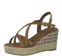 MARCO TOZZI Femme Damen 2-2-28353-20 Sandale cale, Cognac, 40 EU