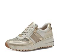 MARCO TOZZI Baskets basses crème / or, Taille 36