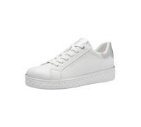 MARCO TOZZI Femme Damen, Sneaker, Feel ME Fußbett,Wechselfußbett, weiches Innenfutter, 2-23705-41 Baskets Basses, White Comb, 37 EU