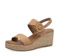 MARCO TOZZI Femme Keilsandale 2-28039-44 Sandale cale, Beige, 40 EU