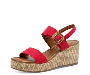MARCO TOZZI Femme Keilsandale 2-28039-44 Sandale cale, Rouge, 39 EU