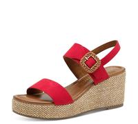 MARCO TOZZI Femme Keilsandale 2-28039-44 Sandale cale, Rouge, 41 EU