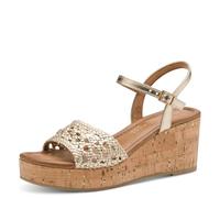 MARCO TOZZI Femme Keilsandale 2-28379-44 Sandale cale, Or, 38 EU