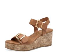 MARCO TOZZI Femme Keilsandale 2-28389-44 Sandale cale, Cognac, 37 EU