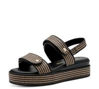 MARCO TOZZI Femme Keilsandale 2-28718-44 Sandale cale, Noir/Comb, 38 EU