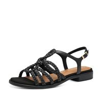 MARCO TOZZI Femme Sandale semelle intérieure Feel Me douce Végane doublure douce Moderne, noir (BLACK), 36 EU