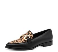 MARCO TOZZI Femme Slipper 2-24216-45 Mocassin, Noir/léopard, 40 EU
