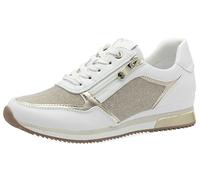 MARCO TOZZI Femmes Baskets à lacets Motif Fermeture éclair 2-23713-41, Taille:40 EU, Couleur:Blanc