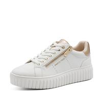 MARCO TOZZI Femmes Baskets Feel Me Doux Semelle Amovible Doublure Douce Élégant, Blanc (White Comb), 38 EU