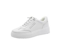 MARCO TOZZI Femmes Baskets Feel Me Doux Semelle Amovible Doublure Douce Stylé, Blanc (White Comb), 38 EU