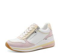MARCO TOZZI Femmes Baskets Feel Me Doux Semelle Amovible Doublure Douce Stylé, Blanc (White/Rose), 36 EU