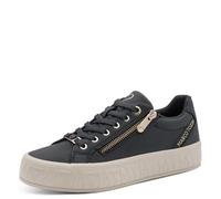 MARCO TOZZI Femmes Baskets Laçage et Fermeture éclair Sobre, Bleu (Navy), 40 EU