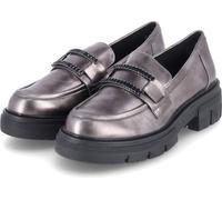 Marco Tozzi Femmes Loafer Slipper Argent Cuir synthétique veganTaille:38