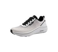 MARCO TOZZI Homme Baskets léger Semelle Amovible optimale Répartition du Poids élastique Laçage Moderne, Blanc (White Comb), 46 EU