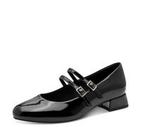 MARCO TOZZI Mary Janes avec lanières pour Femme Petit Talon, Imprimé Noir, 41 EU