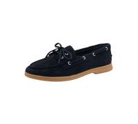 MARCO TOZZI Mocassins Femme Semelle Feel Me Souple Cuir Doublure Douce Élégant, Bleu (Navy), 42 EU