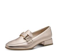 MARCO TOZZI Mocassin femme semelle Feel Me souple doublure douce Vegan talon amortissantVegan, métallique (PLATINUM), 42 EU