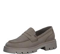 MARCO TOZZI Mocassins Classiques pour Femme avec Plateau en Cuir, Nubuck Taupe., 39 EU