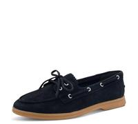 MARCO TOZZI Mocassins Femme Semelle Feel Me Souple Cuir Doublure Douce Élégant, Bleu (Navy), 40 EU