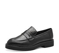 Marco Tozzi Mocassins pour Femme sans Talon en Cuir synthétique avec Talon Bloc, Noir/Comb, 38 EU