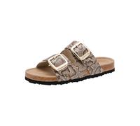 Marco Tozzi Sandale Femme Semelle de propreté en Cuir Estivale, Beige (Dune Structure), 39 EU