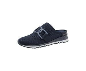 MARCO TOZZI Pantoufle Femme Semelle de Confort Feel Me Amovible Moelleuse Doublure Douce Confortable, Bleu (Navy Comb), 39 EU