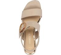 MARCO TOZZI Sandale femme chic confortable petit talon bloc 2-28202-44, Taille:37 EU, Couleur:Beige