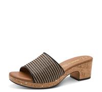 Marco Tozzi Sandale Femme Semelle de Confort Feel Me Moelleuse Vegan Doublure Douce Élégant, Noir (Black Comb), 40 EU