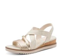 MARCO TOZZI Sandale femme semelle de confort Feel Me moelleuse Vegan doublure douce Stylé, beige (DUNE MET.COMB), 40 EU
