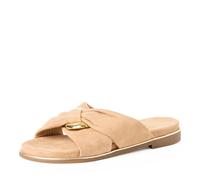 Marco Tozzi Sandale Femme Semelle intérieure Feel Me Douce Cuir Tendance, Beige (Dune), 39 EU