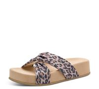 Marco Tozzi Sandale Femme Semelle intérieure Feel Me Douce Doublure Douce Moderne, Beige (Leo Dune), 37 EU
