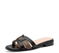 MARCO TOZZI Sandale Femme Semelle intérieure Feel Me Douce Doublure Douce Végane Moderne, Noir (Black Comb), 42 EU