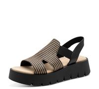 MARCO TOZZI sandale femme semelle intérieure Feel Me souple doublure douce plateforme, noir (BLACK COMB), 37 EU