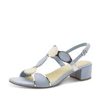 MARCO TOZZI sandale femme semelle intérieure Feel Me souple végane sandalettes véganes pour un look d’été parfait, bleu (LT.BLUE COMB), 36 EU