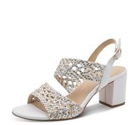 MARCO TOZZI sandale femme semelle intérieure Feel Me souple végane végane, blanc (WHITE COMB), 37 EU