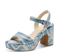 MARCO TOZZI Sandale Femme Synthétique doux Feel Me semelle intérieure doux doublure intérieure Élégant, bleu (LT.BLUE MULTI), 40 EU