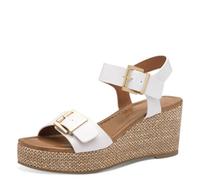 MARCO TOZZI Femme Keilsandale 2-28389-44 Sandale cale, Blanc, 38 EU