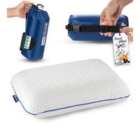 Marcolumb Oreiller en Mousse à mémoire de Forme Confortable pour Voyage et Camping - Sac Portable Facile à Transporter - Régule la température - Parfait pour Les Voyages