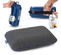 Marcolumb Oreiller en mousse à mémoire de forme confortable pour voyage et camping - Sac portable facile à transporter - Régulation de la température - Parfait pour les voyages (gris)