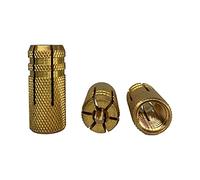 Marcopol Lot de 10 chevilles d'ancrage en laiton M14 x 41 mm, manchon de boulon d'expansion pour béton, maçonnerie, brique, chevilles d'expansion (10, M14 x 41 mm) Jaune