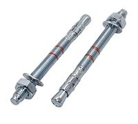 Marcopol Lot de 10 chevilles en métal M12 x 110 mm pour fixation de maçonnerie, ancrage d'extension pour béton (10, M12 x 110 mm)